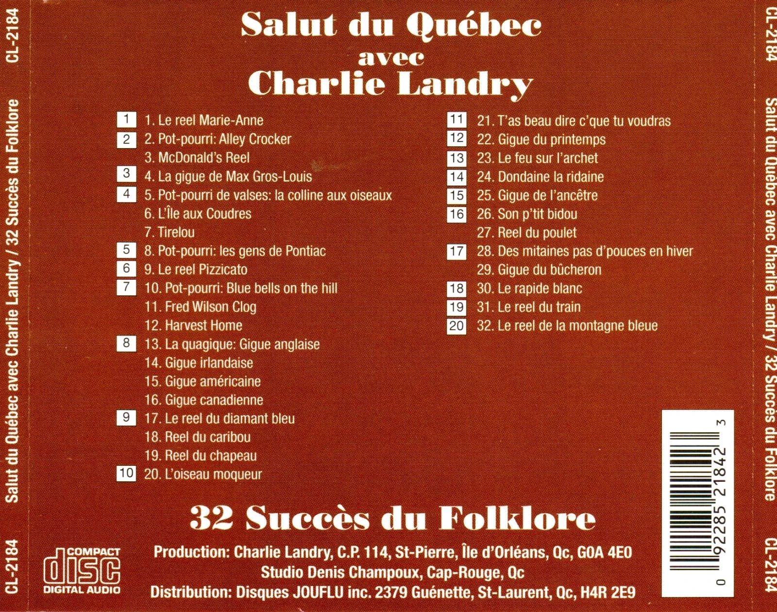 🎻 Zeldzaam gesigneerd CD: Charlie Landry, de folkloristische ziel van Quebec – photo 3